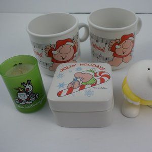 Lot of 6 Ziggy Christmas Collectibles, Vintage Ziggy Items